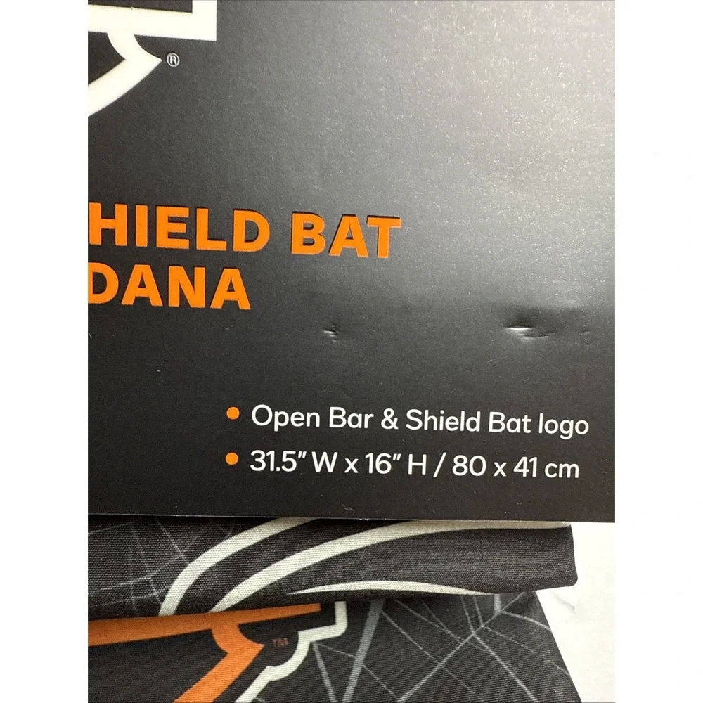 Harley-Davidson Open Bar & Bat Shield‎ Pet Halloween Bandana - Large/XL , Black